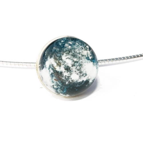 Hanger top bolletje mini met onder schotel S Aqua